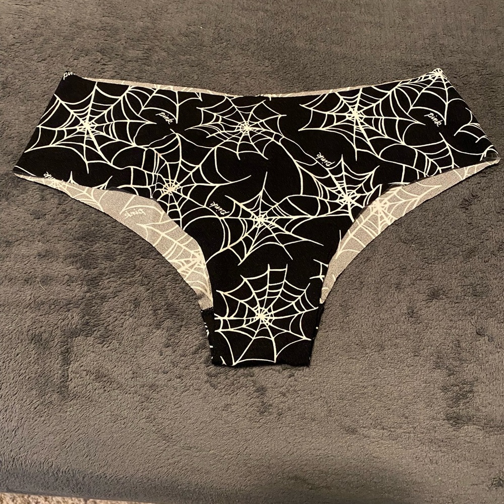Pink Victoria’s Secret spiderweb no show cheeky panty